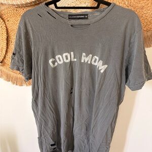 Gray 'Cool Mom' Short Sleeve Tee